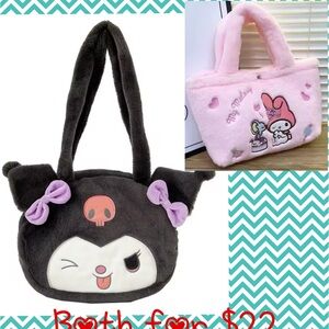 Sanrio My Melody & Kuromi Plush Handbag ,Both for $22